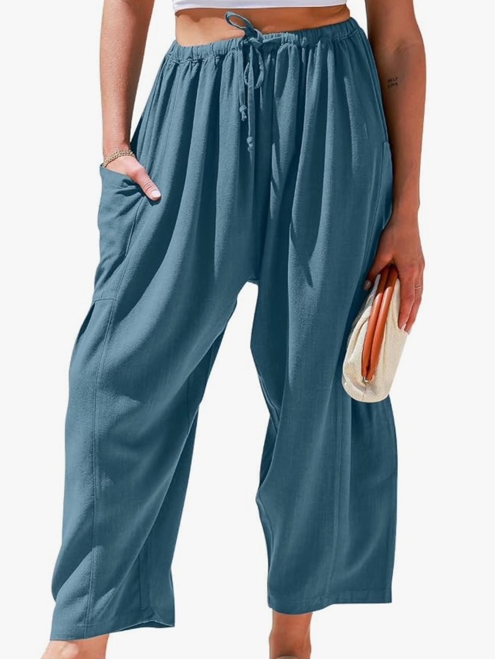 Tarse Linen Wide Leg Pants